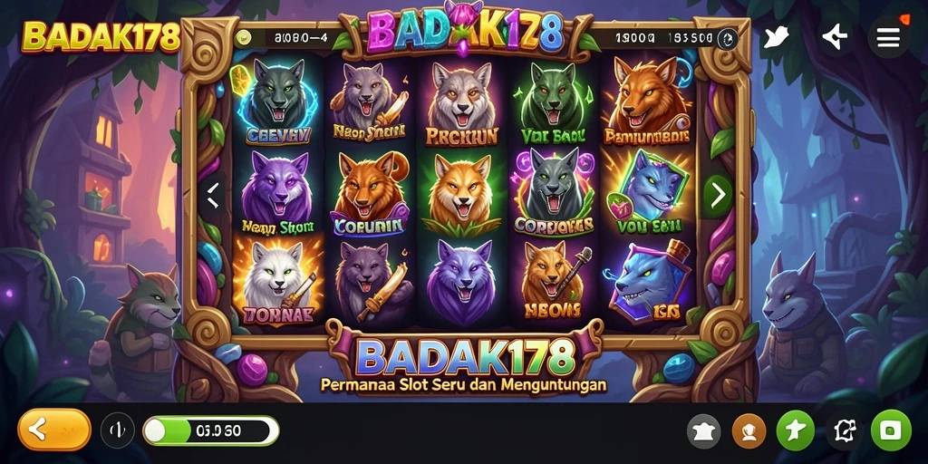 Tampilan menakjubkan gameplay BADAK178 dalam permainan Slot.