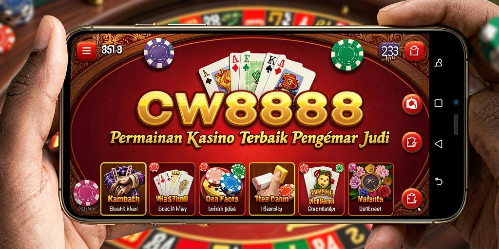 Screenshot utama CW8888 menampilkan gameplay Kasino yang seru dan interaktif.