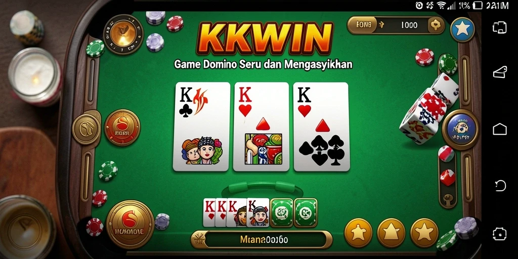 Gameplay menarik dari KKWIN yang memperlihatkan keseruan bermain Domino.