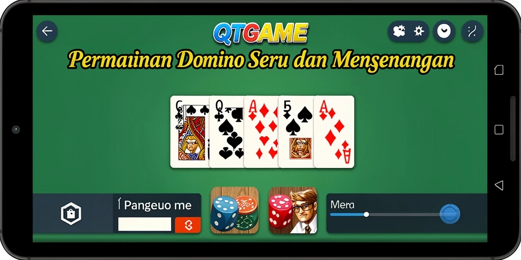 Tampilan gameplay seru QTGAME yang menampilkan keseruan bermain Domino.