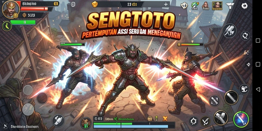 Screenshot SENGTOTO menampilkan aksi seru dan karakter dinamis.