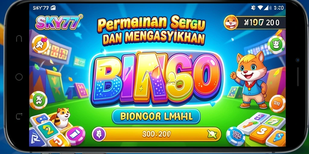 Tampilan menarik dari gameplay Bingo di SKY77 dengan banyak pemain.