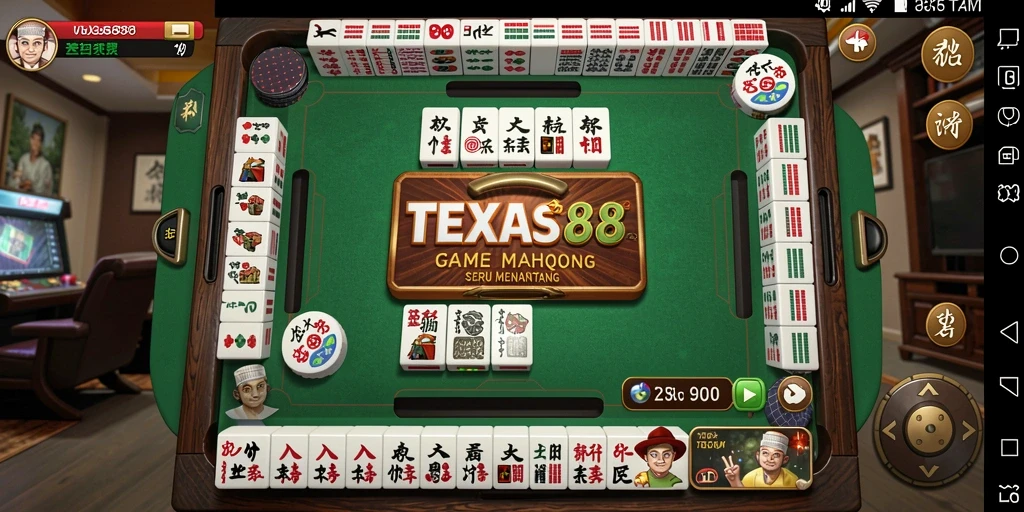 Tampilan gameplay seru dari TEXAS88 yang penuh tantangan Mahjong.
